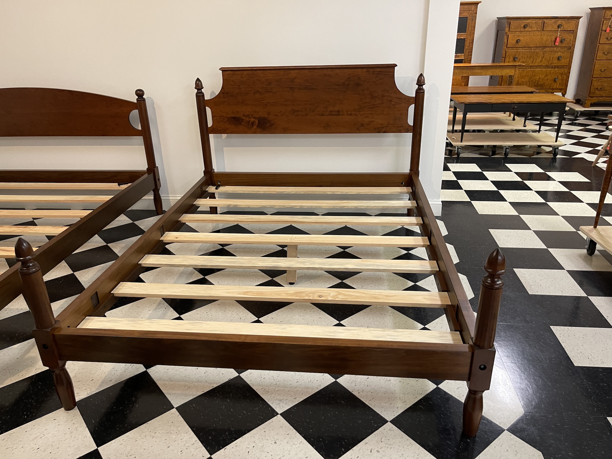 Queen Size Bed with Acorn Motif-image