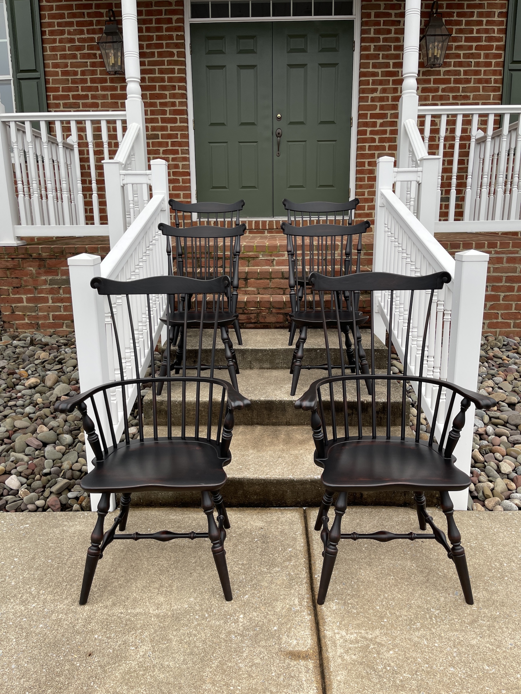 Set of 6 Windsor Chairs Pennsylvania Made - SOLD-image