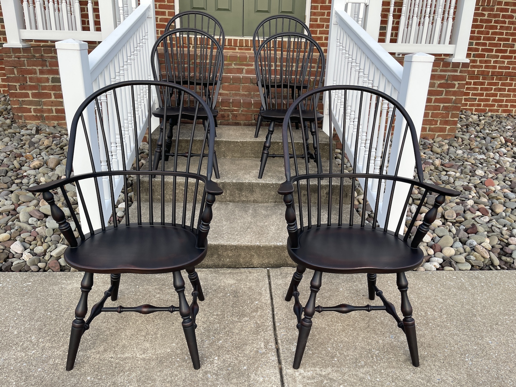 Pennsylvania Made 6 Windsor Chairs-image