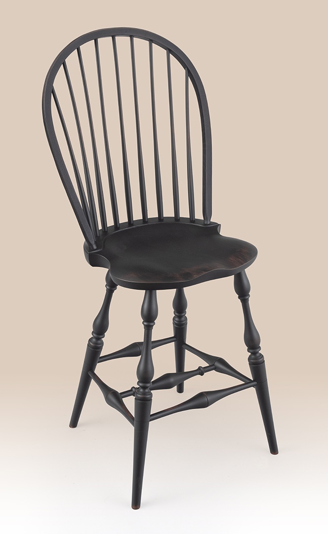 Historical Bow-Back Windsor Stool - Non Swivel-image