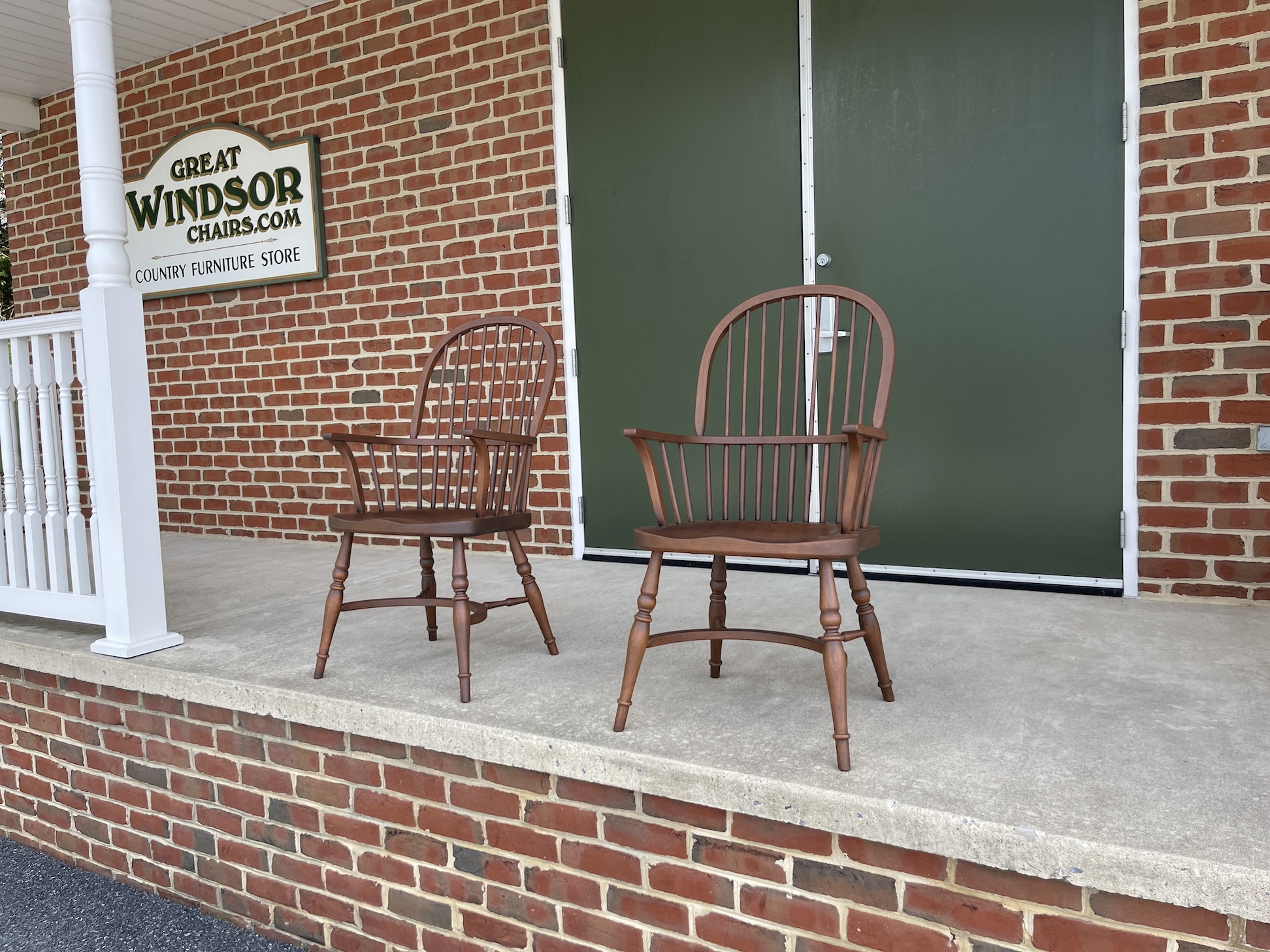 Pair of English Style Windsor Chairs-image