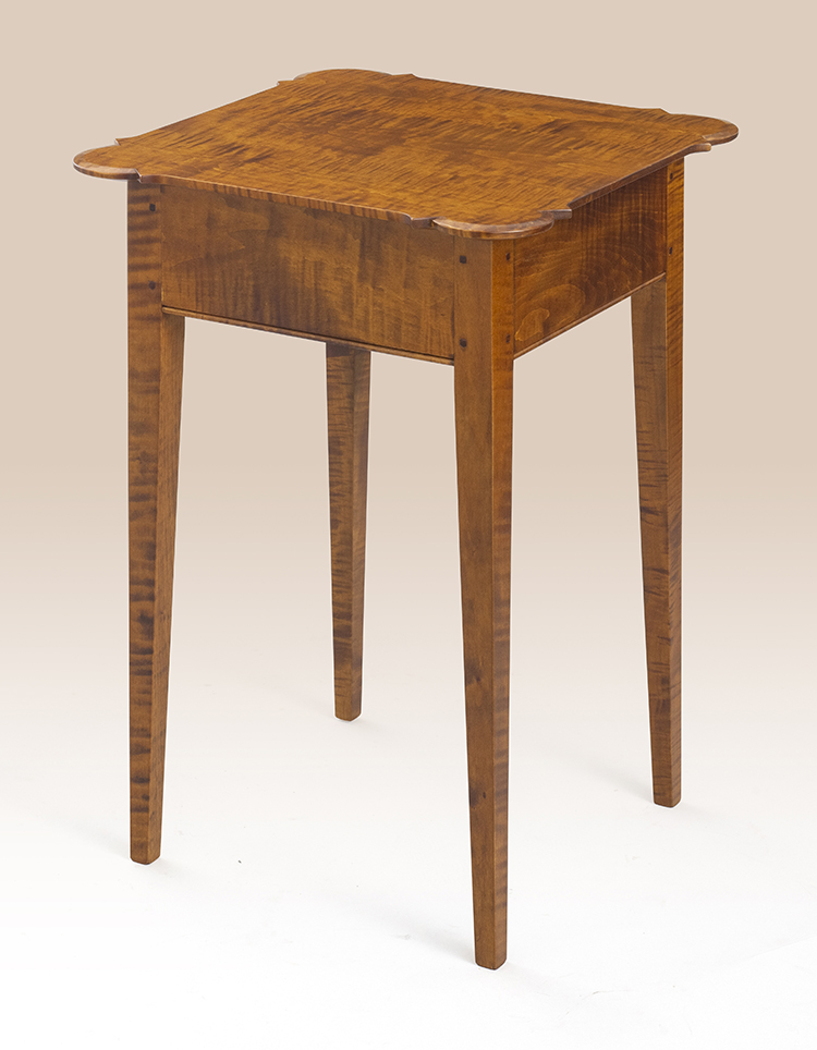 Tiger Maple Wood Tapered Leg Stand-image