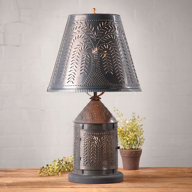 Fireside Lamp with Willow Shade in Kettle Black-image